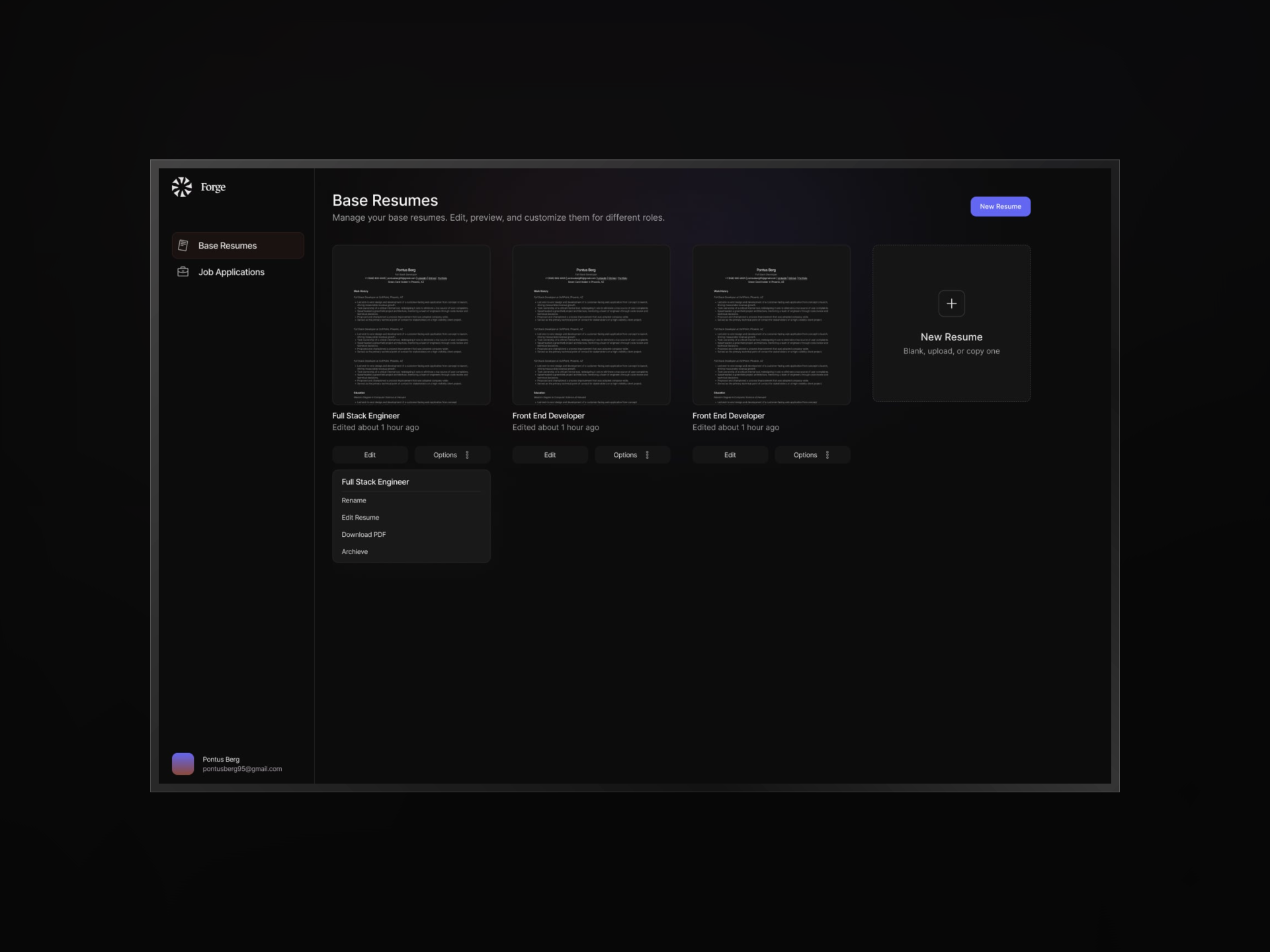 Forge project screenshot